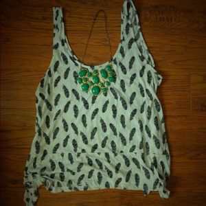 White Tank with Feathers